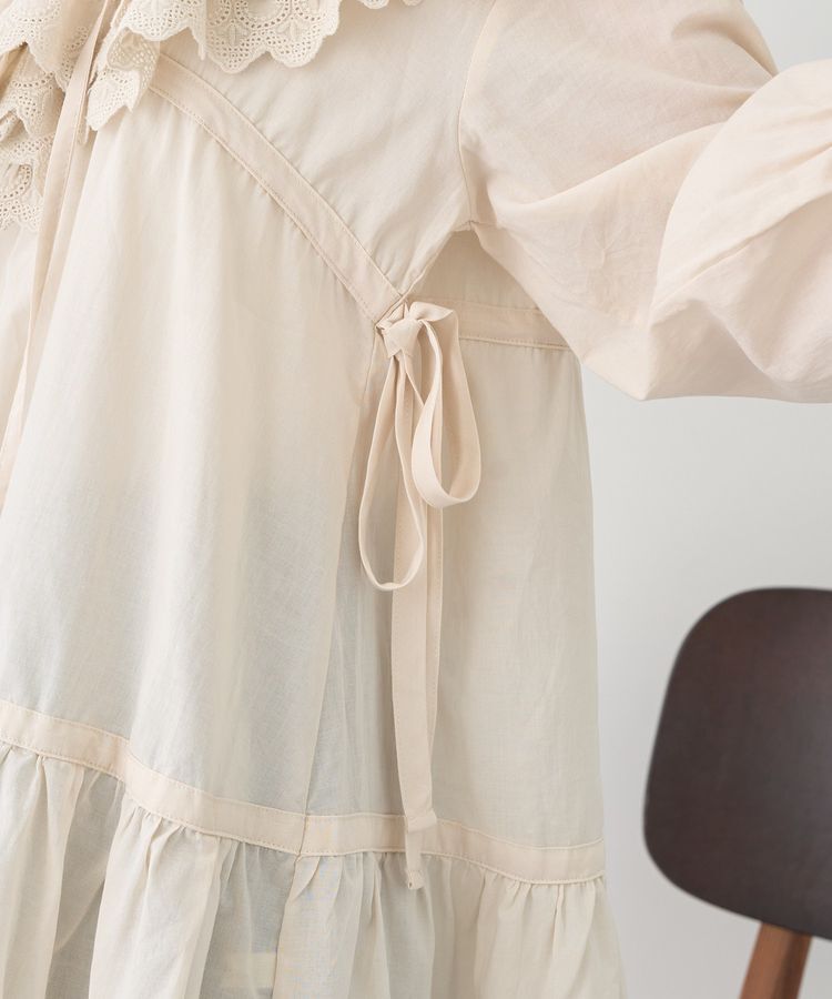 earth music&ecology「サイドリボンラッフルミニワンピース」|ワンピース|