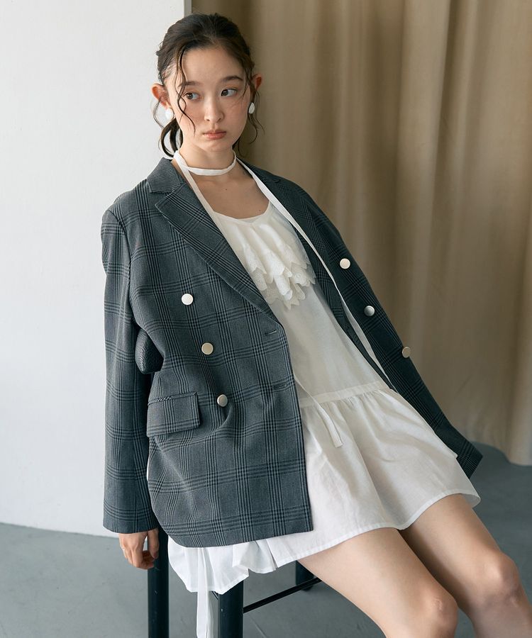 earth music&ecology「サイドリボンラッフルミニワンピース」|ワンピース|