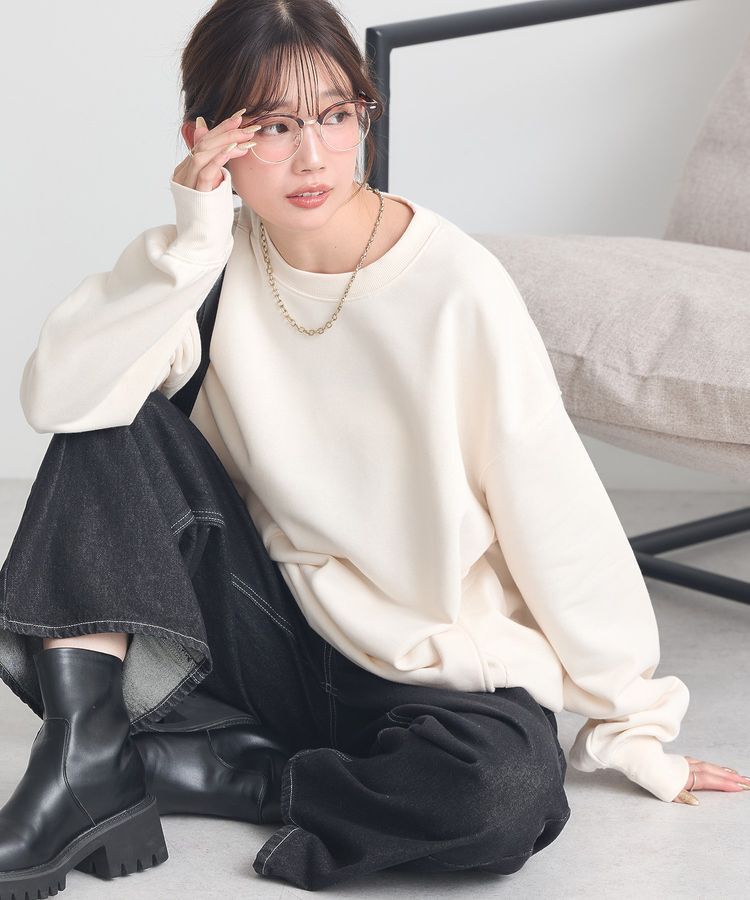 earth music&ecology「サイドリブロゴスウェット」|スウェット・ジャージ|