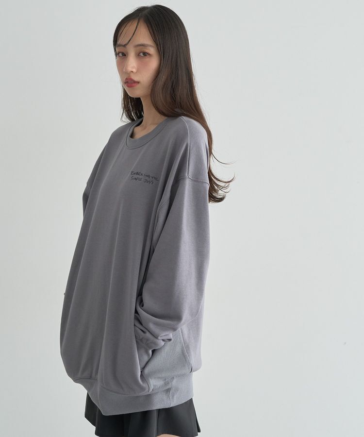 earth music&ecology「サイドリブロゴスウェット」|スウェット・ジャージ|