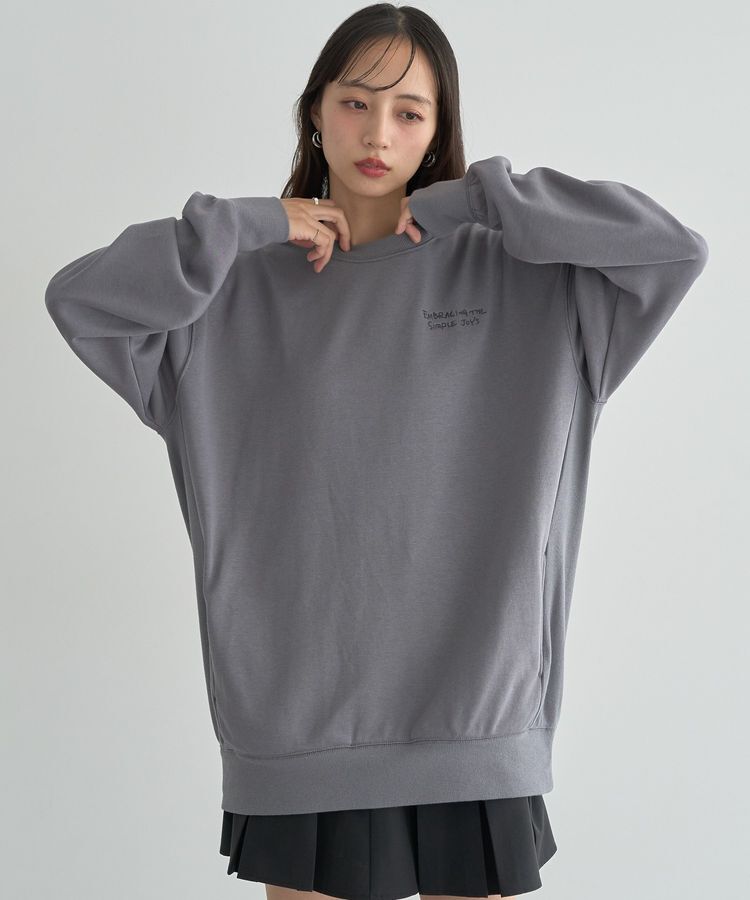 earth music&ecology「サイドリブロゴスウェット」|スウェット・ジャージ|Gray