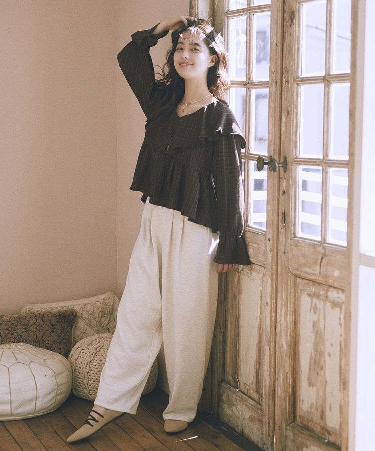 earth music&ecology「レースレイヤード風スウェットパンツ」|その他|