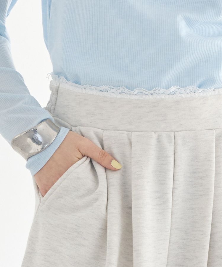 earth music&ecology「レースレイヤード風スウェットパンツ」|その他|