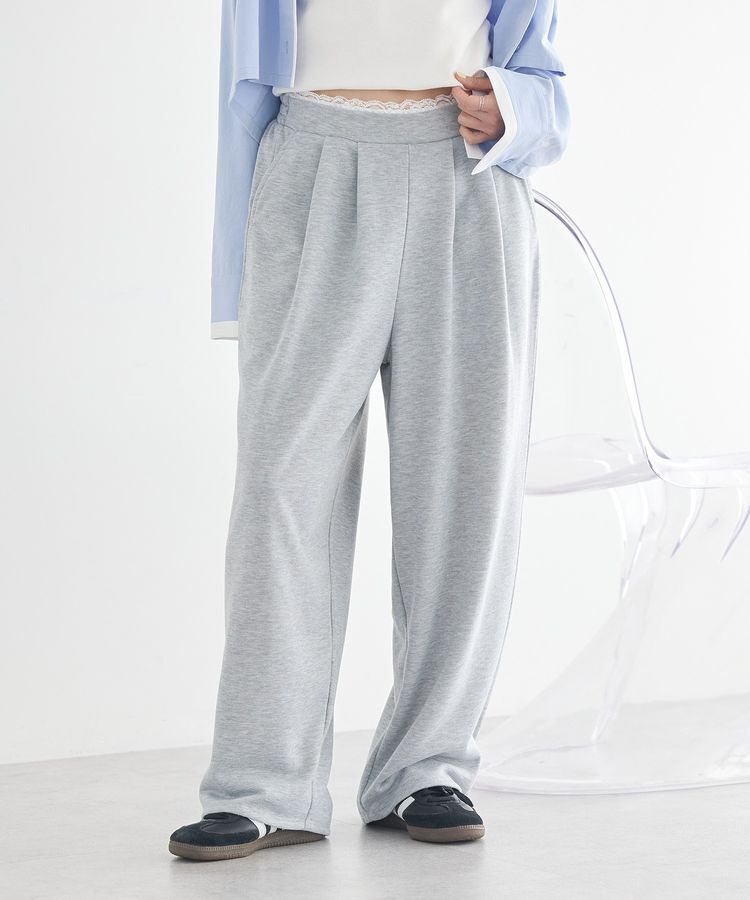 earth music&ecology「レースレイヤード風スウェットパンツ」|その他|