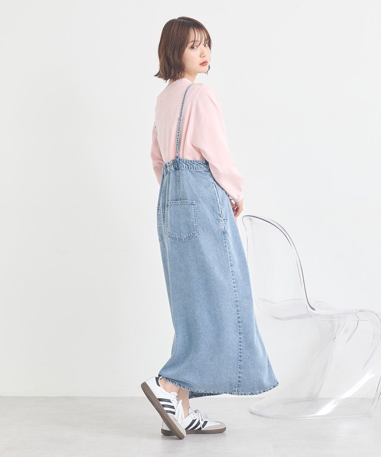 earth music&ecology「ダブルジップデニムキャミワンピース」|ワンピース|