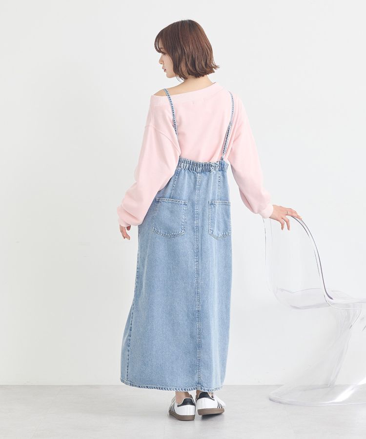 earth music&ecology「ダブルジップデニムキャミワンピース」|ワンピース|