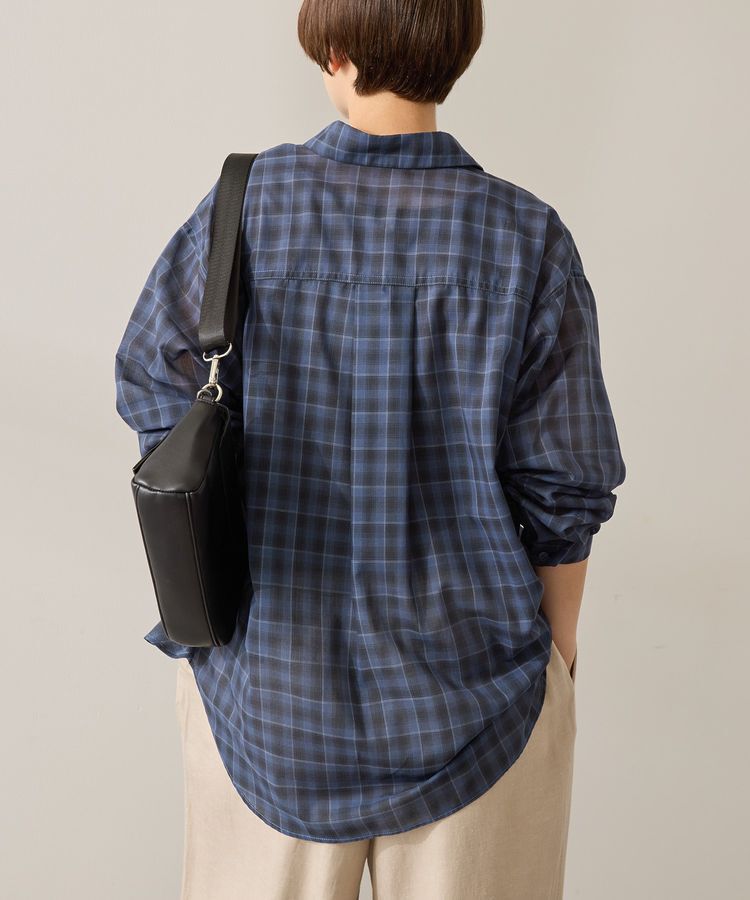 AMERICAN HOLIC「シアーチェック柄オーバーシャツ」|シャツ・ブラウス|