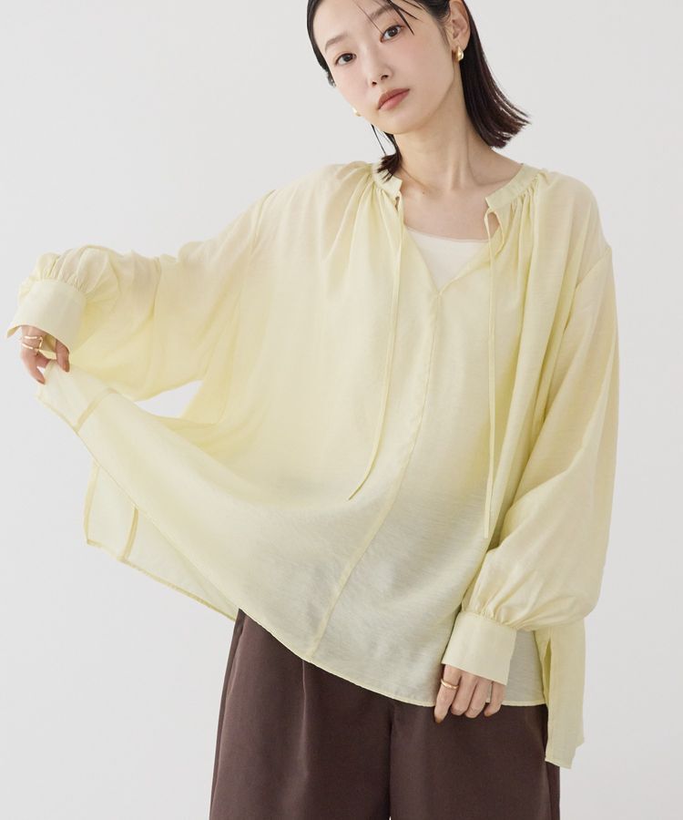 AMERICAN HOLIC「スキッパーギャザーブラウス」|シャツ・ブラウス|
