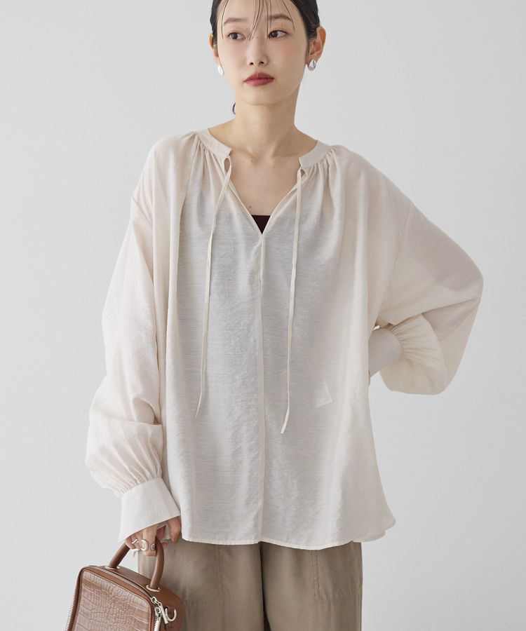 AMERICAN HOLIC「スキッパーギャザーブラウス」|シャツ・ブラウス|