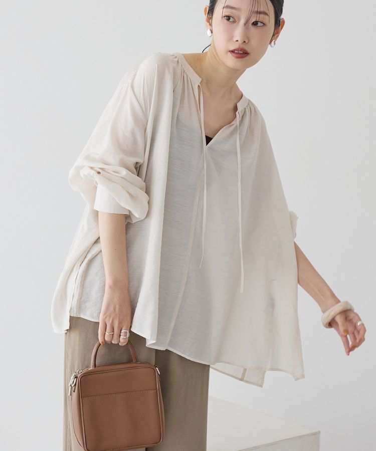 AMERICAN HOLIC「スキッパーギャザーブラウス」|シャツ・ブラウス|