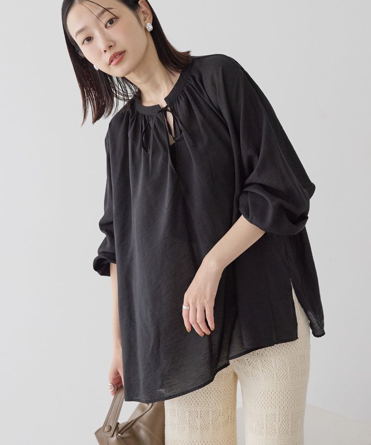 AMERICAN HOLIC「スキッパーギャザーブラウス」|シャツ・ブラウス|