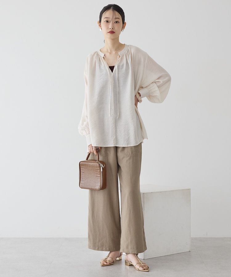 AMERICAN HOLIC「スキッパーギャザーブラウス」|シャツ・ブラウス|