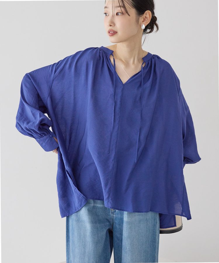 AMERICAN HOLIC「スキッパーギャザーブラウス」|シャツ・ブラウス|