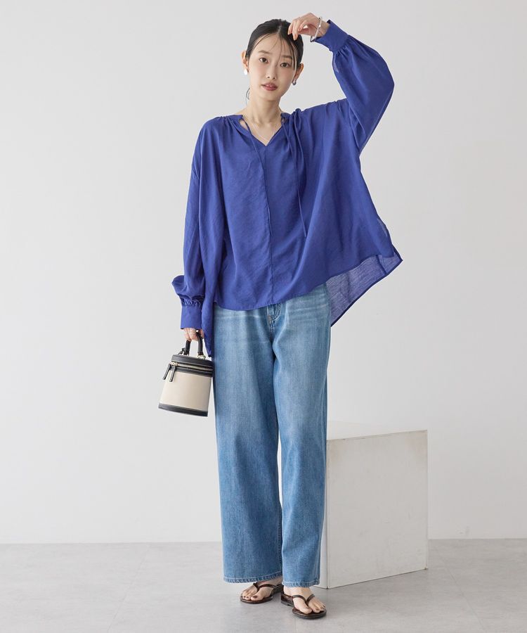 AMERICAN HOLIC「スキッパーギャザーブラウス」|シャツ・ブラウス|