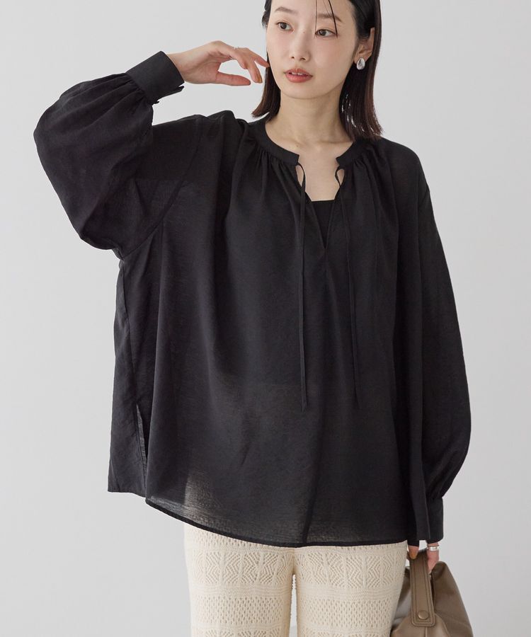 AMERICAN HOLIC「スキッパーギャザーブラウス」|シャツ・ブラウス|