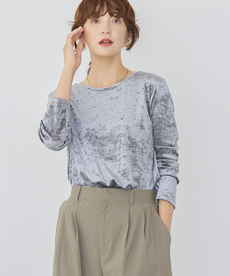 AMERICAN HOLIC「シアーベロアプルオーバー」|Tシャツ・カットソー|Charcoal Gray