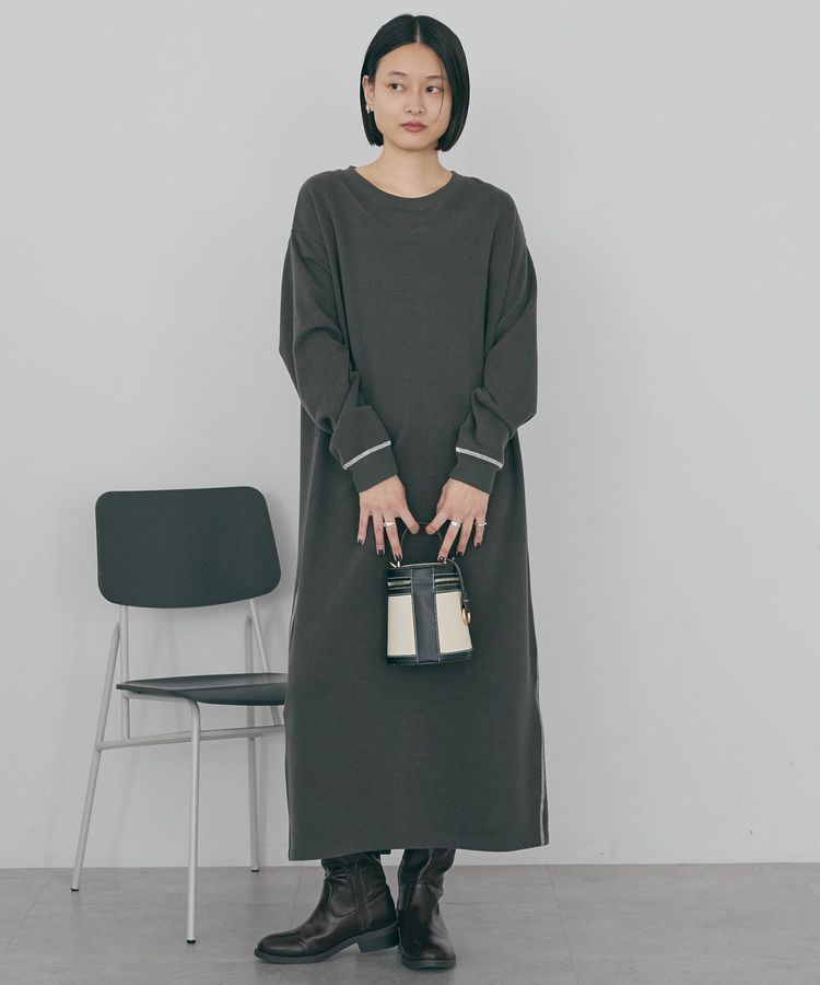 AMERICAN HOLIC「スムース起毛ボックスシルエットワンピース」|ワンピース|Charcoal Gray