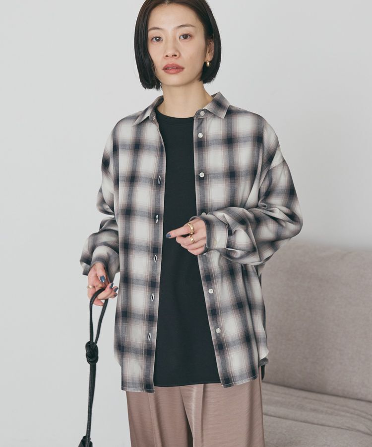 AMERICAN HOLIC「【イージーケア】チェックバックタックシャツ」|シャツ・ブラウス|