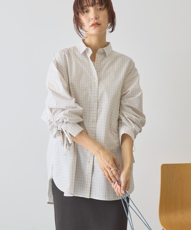 AMERICAN HOLIC「【イージーケア】バックギャザーリボンシャツ」|シャツ・ブラウス|