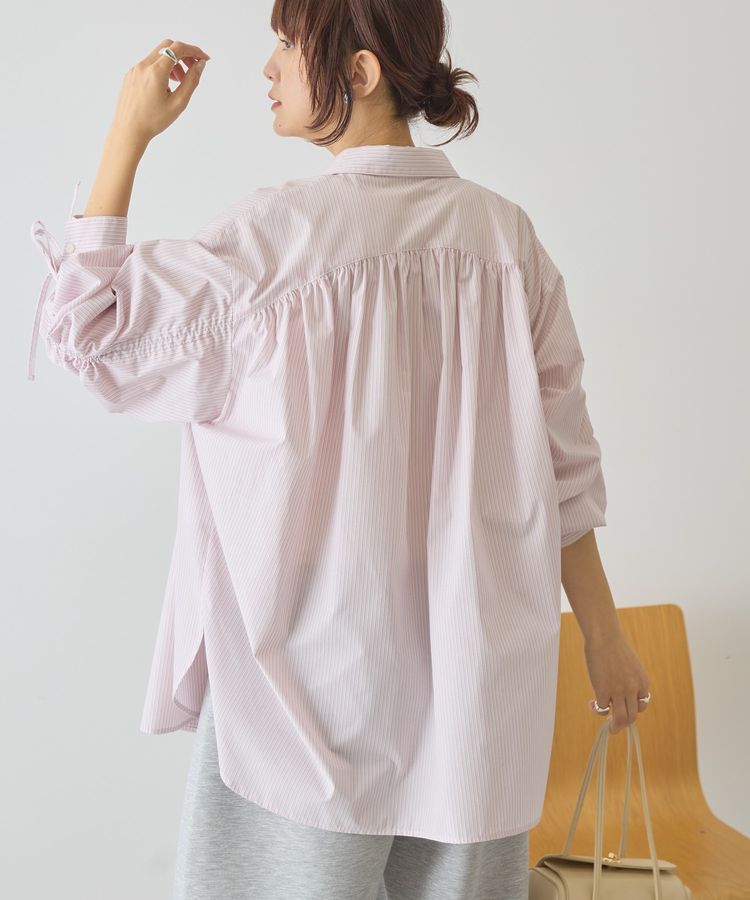 AMERICAN HOLIC「【イージーケア】バックギャザーリボンシャツ」|シャツ・ブラウス|