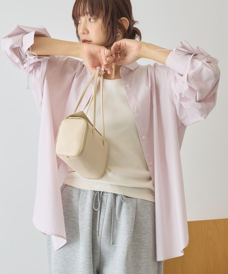 AMERICAN HOLIC「【イージーケア】バックギャザーリボンシャツ」|シャツ・ブラウス|