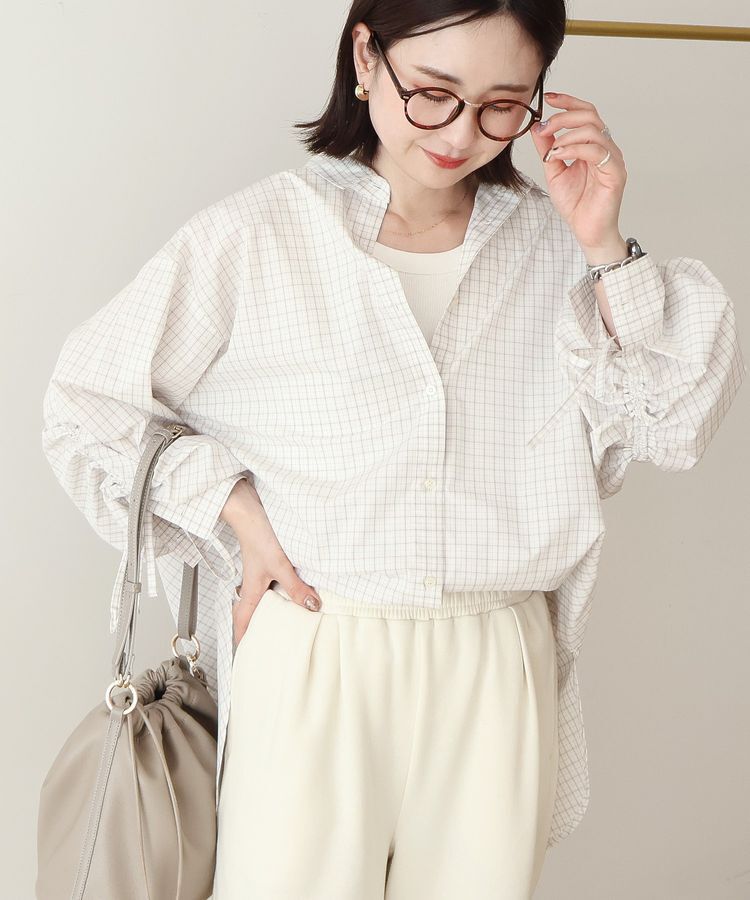 AMERICAN HOLIC「【イージーケア】バックギャザーリボンシャツ」|シャツ・ブラウス|