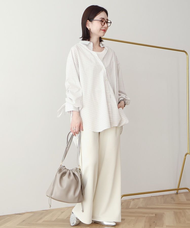 AMERICAN HOLIC「【イージーケア】バックギャザーリボンシャツ」|シャツ・ブラウス|