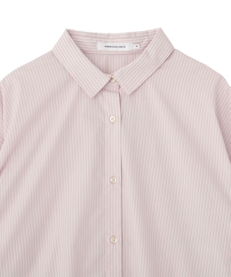 AMERICAN HOLIC「【イージーケア】バックギャザーリボンシャツ」|シャツ・ブラウス|