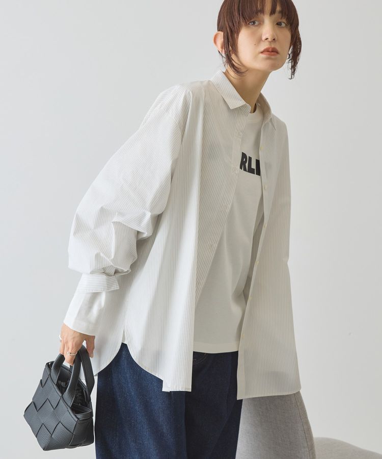 AMERICAN HOLIC「【イージーケア】バックギャザーリボンシャツ」|シャツ・ブラウス|