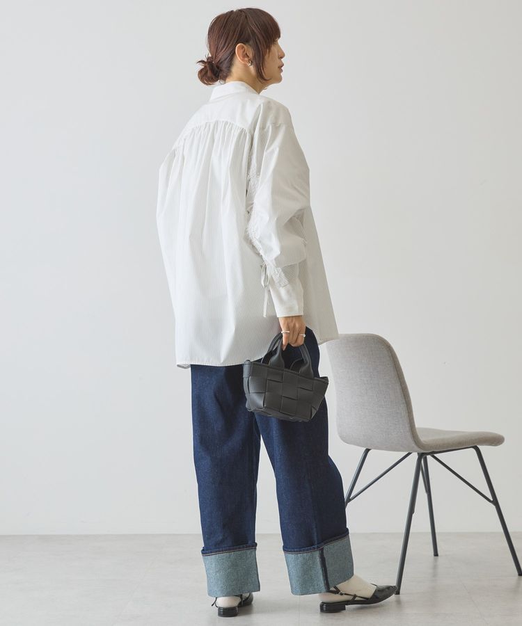 AMERICAN HOLIC「【イージーケア】バックギャザーリボンシャツ」|シャツ・ブラウス|