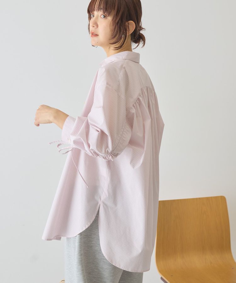 AMERICAN HOLIC「【イージーケア】バックギャザーリボンシャツ」|シャツ・ブラウス|Pink