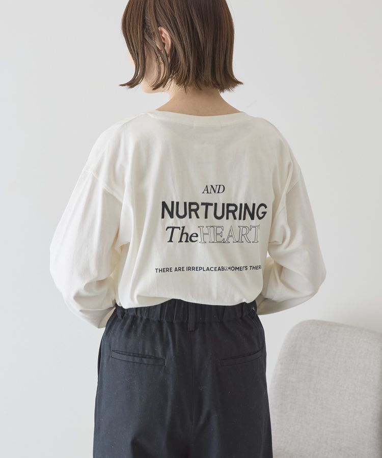 AMERICAN HOLIC「NURTURING 刺繍ロゴロンT」|Tシャツ・カットソー|Off White