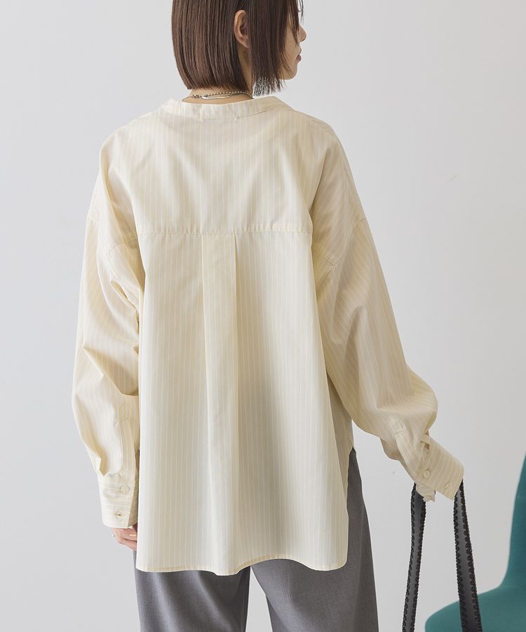 AMERICAN HOLIC「【イージーケア】ストライプVネックシャツ」|シャツ・ブラウス|