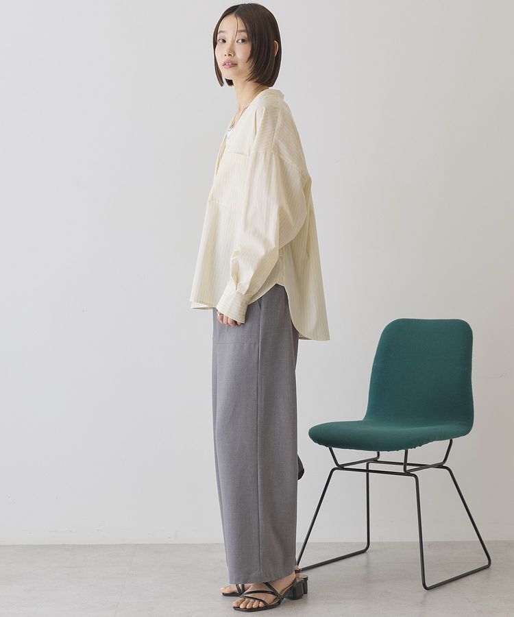 AMERICAN HOLIC「【イージーケア】ストライプVネックシャツ」|シャツ・ブラウス|