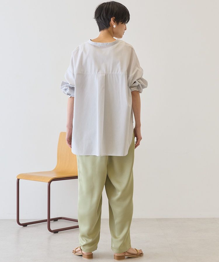 AMERICAN HOLIC「【イージーケア】ストライプVネックシャツ」|シャツ・ブラウス|