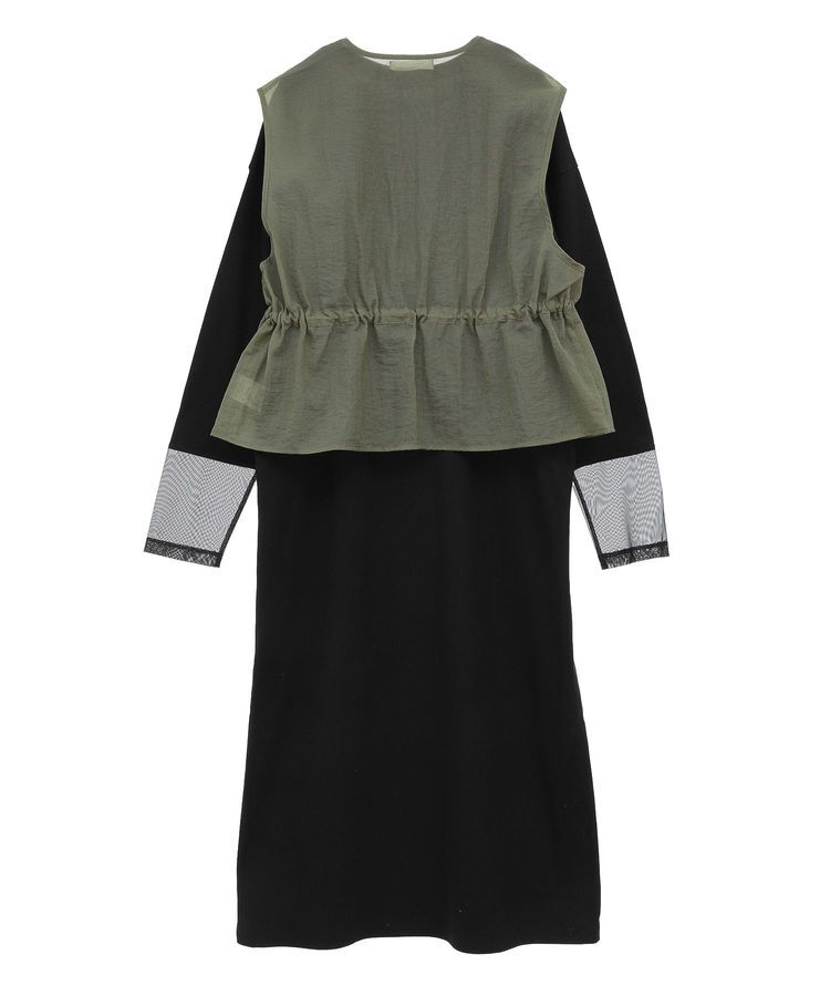 Green Parks「SET2点シアーナイロンベスト+リブワンピース」|ワンピース|