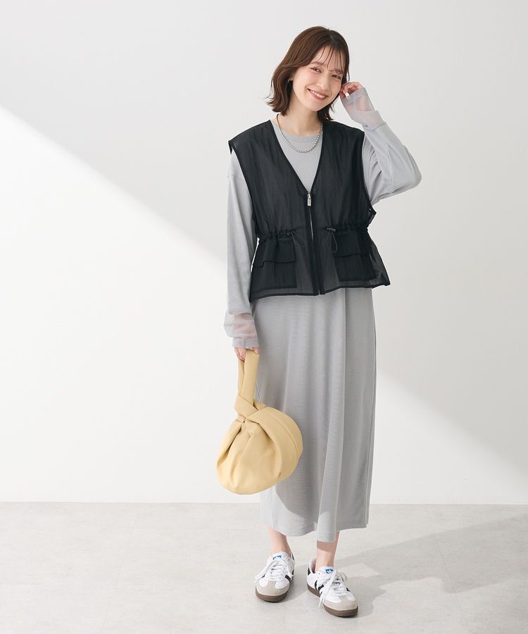 Green Parks「SET2点シアーナイロンベスト+リブワンピース」|ワンピース|