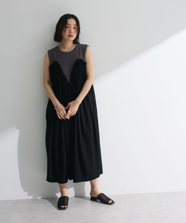 Green Parks「・SUGAR SPOON ギャザーノースリーブワンピ」|ワンピース|