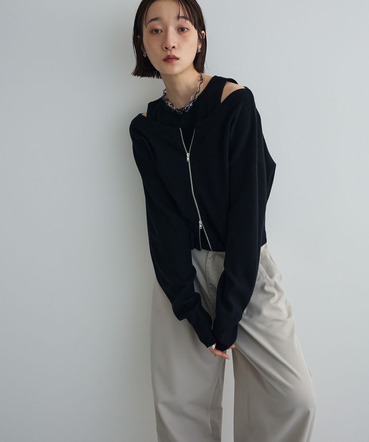 AnriettMusee「SET2点Zipニットカーディガン+アメスリタンク」|ニット・セーター|