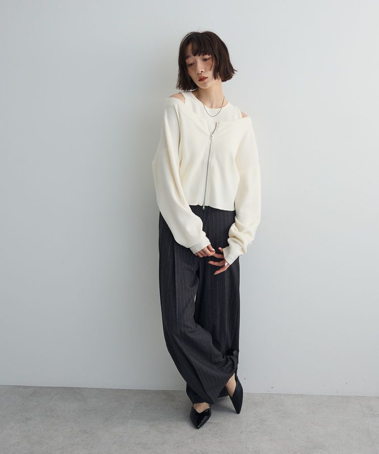 AnriettMusee「SET2点Zipニットカーディガン+アメスリタンク」|ニット・セーター|