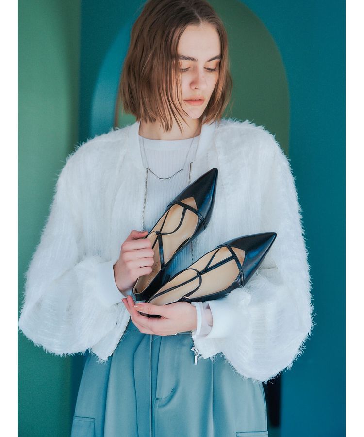 YECCA VECCA「メリージェーンTストラップパンプス」|パンプス|Black