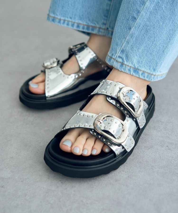 YECCA VECCA「【MOHI】スタッズサンダル」|サンダル|