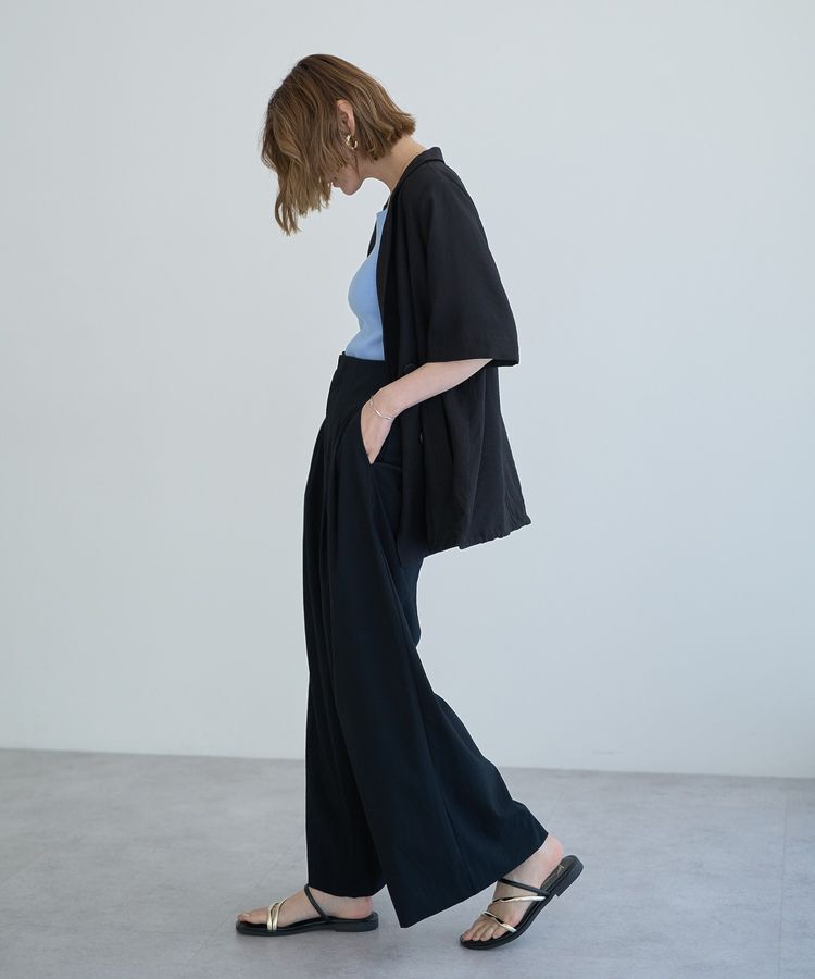 YECCA VECCA「ハーフスリーブライトジャケット」|テーラードジャケット|