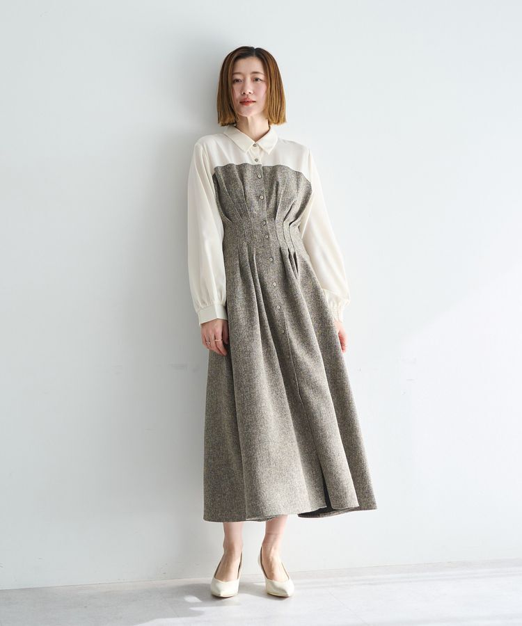 YECCA VECCA「ベアドッキングワンピース」|ワンピース|Brown