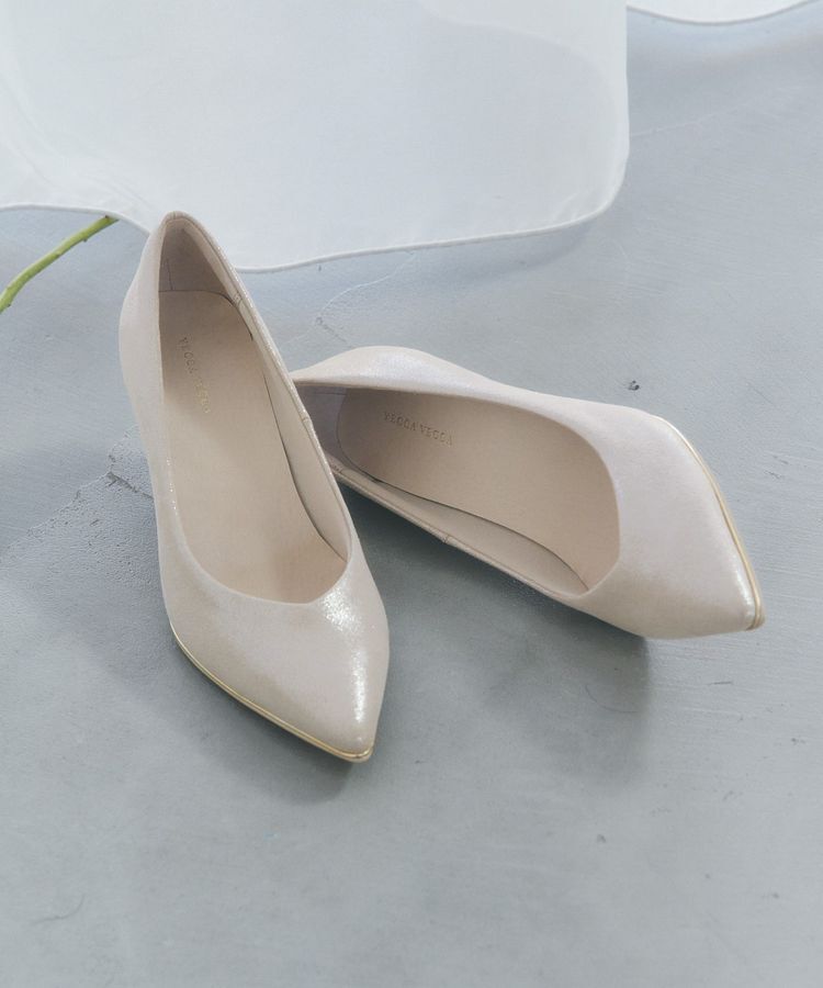 YECCA VECCA「メタルラインパンプス」|パンプス|Light beige