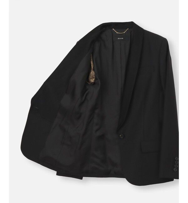 allureville「ウールシルクシャンタンタキシードジャケット」|テーラードジャケット|