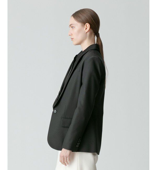allureville「ウールシルクシャンタンタキシードジャケット」|テーラードジャケット|