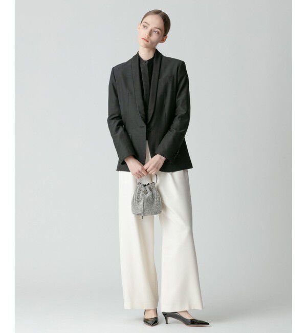 allureville「ウールシルクシャンタンタキシードジャケット」|テーラードジャケット|