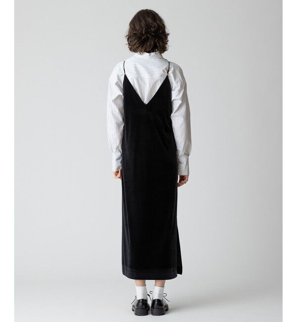 allureville「ベロアサイドスリットキャミワンピース」|ワンピース|