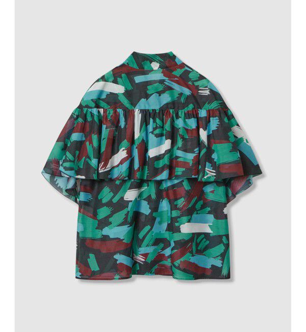 LOULOU WILLOUGHBY「【LOULOU WILLOUGHBY】ブラッシュプリントブラウス」|シャツ・ブラウス|